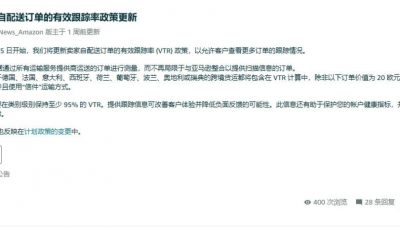 亚马逊再出新规：调整大件商品退货政策